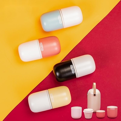 Kreative Kapsel Quick Cup Reise Kung Fu Tee Set für Grafik 1 Farbe Farbdruck