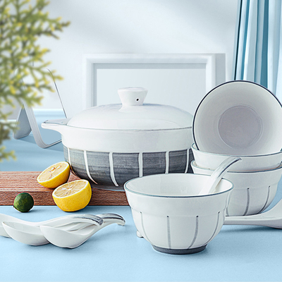 PHMI Perfekt 4,5-Zoll-Keramik-Suppenschüssel Set 1 Farbdruck für Grafiken Jahresgeschenk