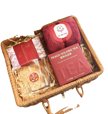 Sechsstückiger exquisiter Wicker Gewebter Korb Hochzeitsgeschenk für Gäste Eröffnung