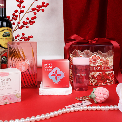 Exklusives Automobilgeschenk Blossom Sweetheart Rose Manor Souvenir Set zum Muttertag