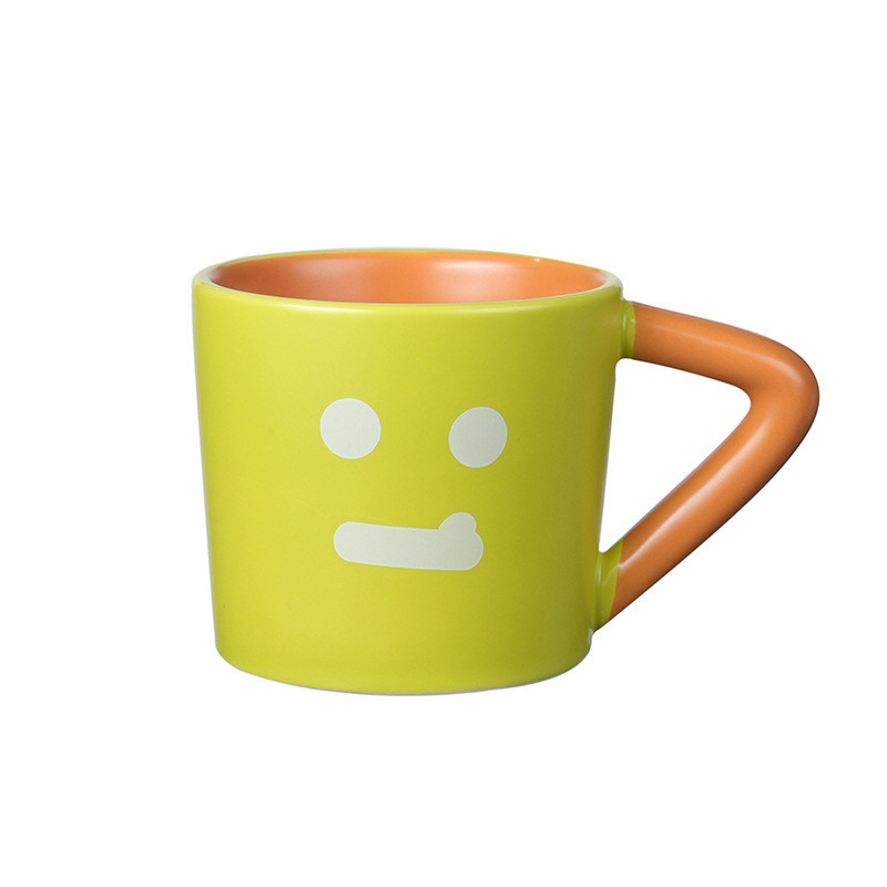 Dankbarkeit Farbblockade Keramik Kaffeetasse Große Kapazität Kreative Becher für das Büro