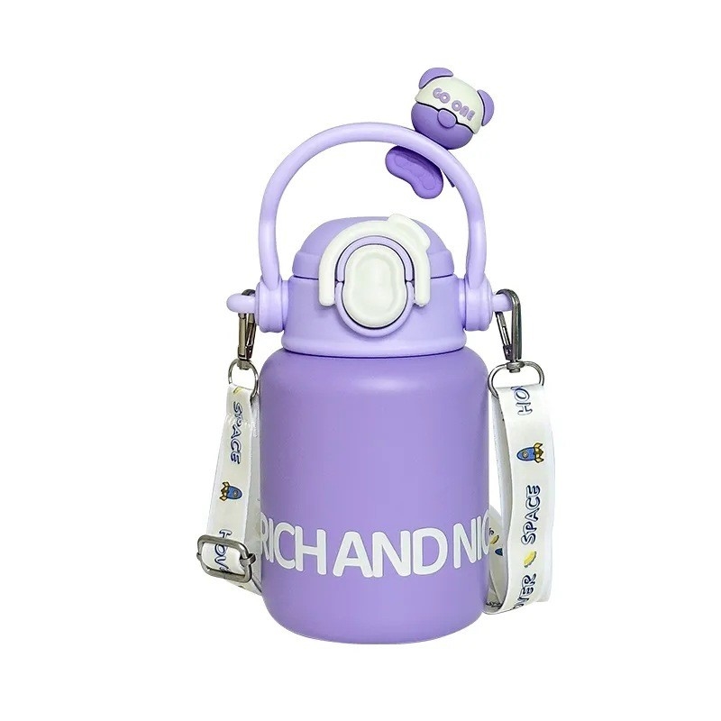 Angestellte Geschenk Portable Edelstahl Tasse mit niedlichen Puppe Cartoon Design und Material