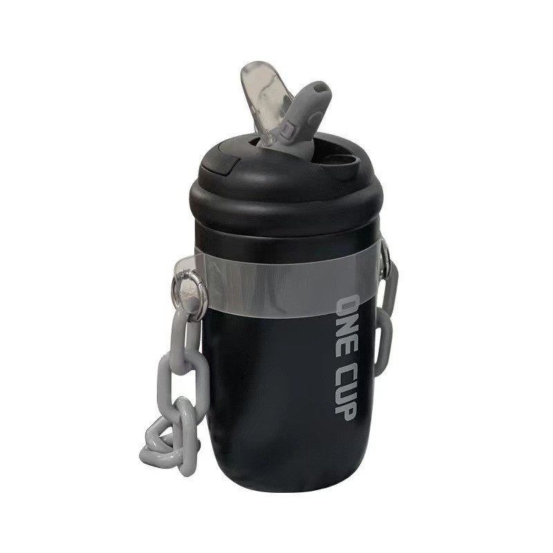 Custom Logo Strohbecher Isolierte ästhetische Handkette Wasserbecher für Mitarbeitergeschenke