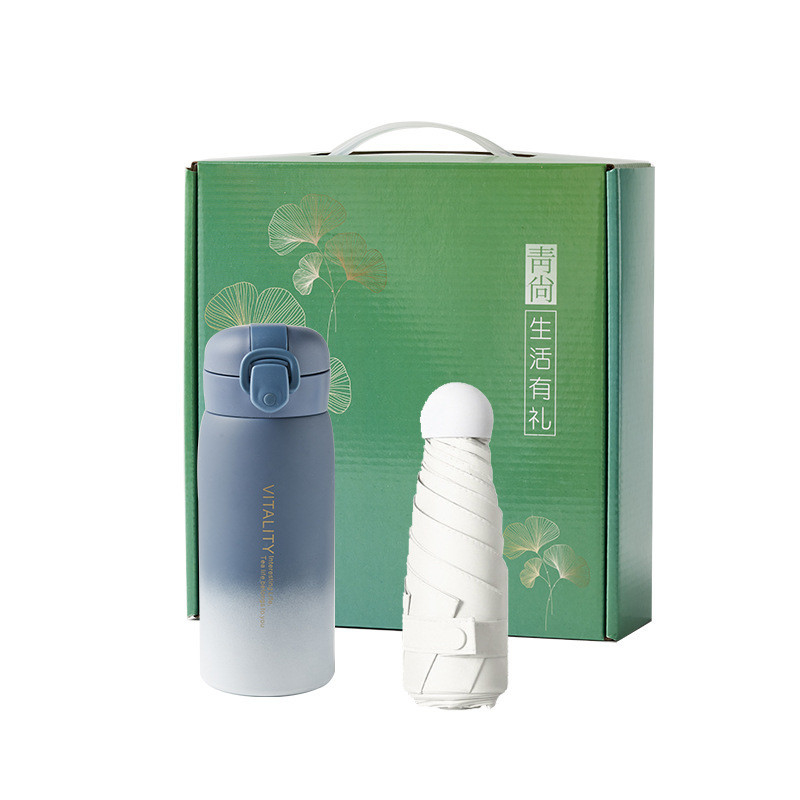 Geschenk-Set für Mitarbeiter-Wohlfahrt-Geschäft-Zwei-Teile-Set mit benutzerdefiniertem Logo und isolierten Tassen