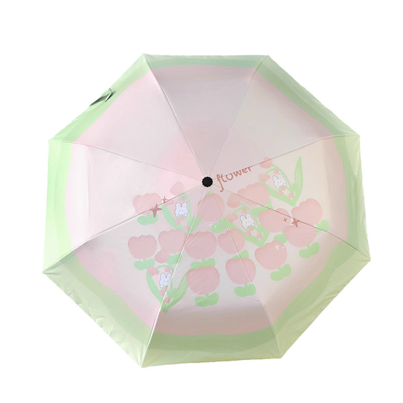 1 Farbdruck Schwarzer Gummi Sonnenschirm Schirm für Hochzeitsgeschenke Hochzeitsgeschenke