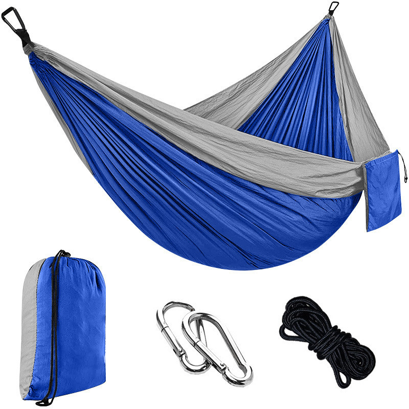 Mehrfarbiger Schaukel-Campingstuhl Freizeit Outdoor Fallschirm Stoff Hängematte Nylon-Material