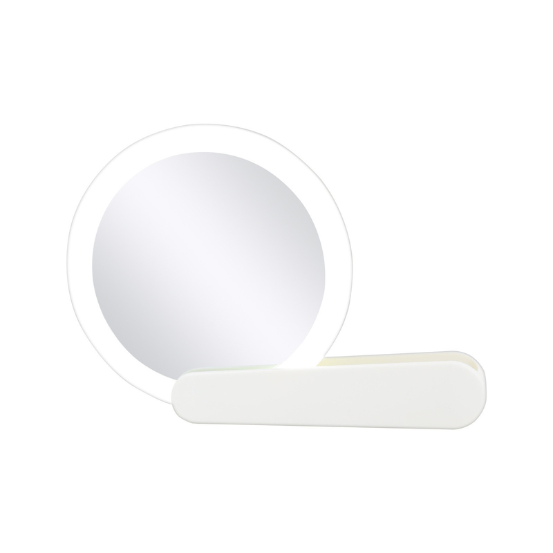 Unkompliziert schöne tragbare, faltbare, handgeführte LED-Make-up-Spiegel mit UV-Druck