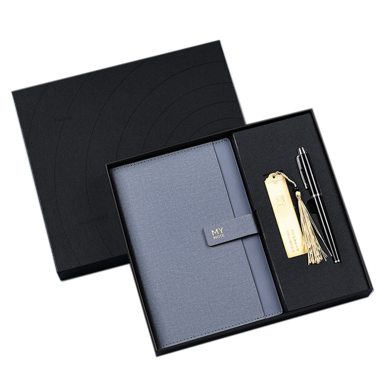 A5 Notebook Bookmark Signature Pen Set Custom Logo Geschäftsgeschenkkasten für Sport und Spiele