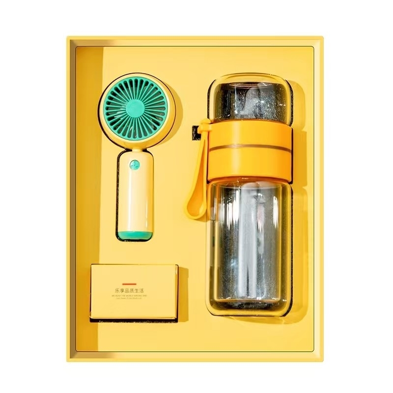 Versicherungsgeschäft Geschenke Kleines Ventilator-Taschen-Set kundenspezifisch mit 2 Farbgrafiken
