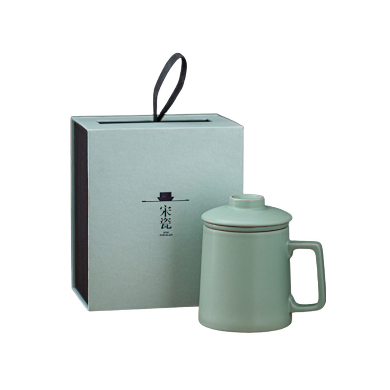 Elegantes Keramik-Tee-Tassen-Set für Büro-Tee und Wasserfilterung perfektes Geschäftsgeschenk