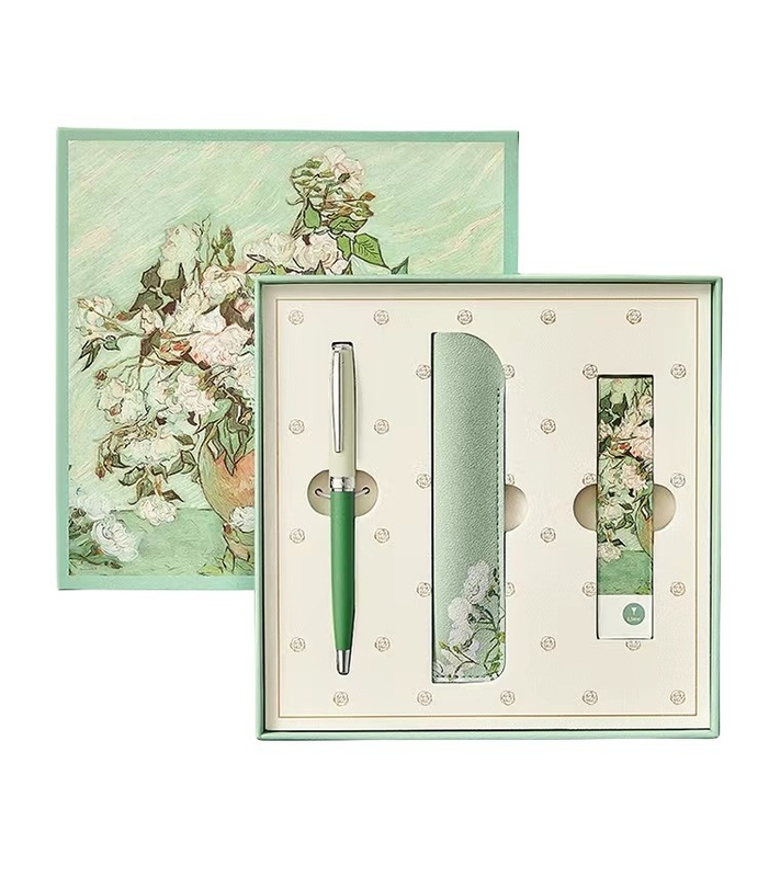 Benutzerdefiniertes Logo Weißer Rose Pearl Pen Unterschriftenstift für hohes Aussehen und neutrales Büro