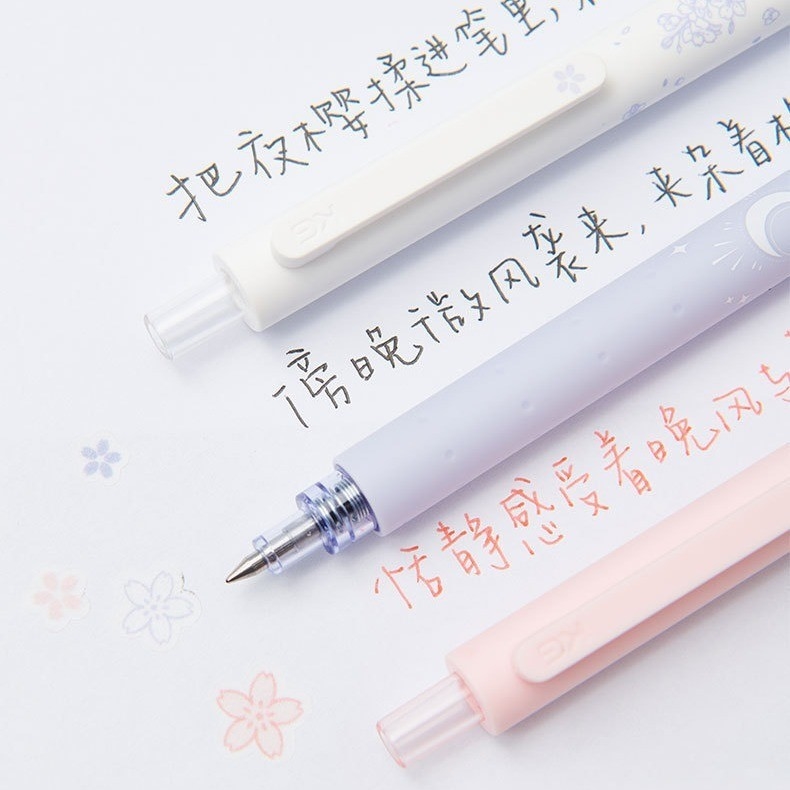 Hochwertige Landwirtschaft Straßennächte Sakura Neutral Pen 3 Pack für Büro Geschenk