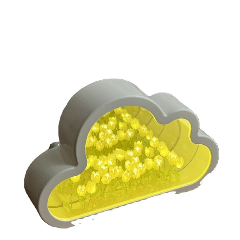 Handgemachte DIY Wolke Tulpe Spiegel Nachtlampe Ein Objekt Zwei Verwendungen Ideal für Neuheiten Geschenke