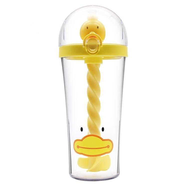 2 Farbgrafiken Kleine gelbe Ente Strohbecher Perfektes Geschenk für Kunden von Reisebüros