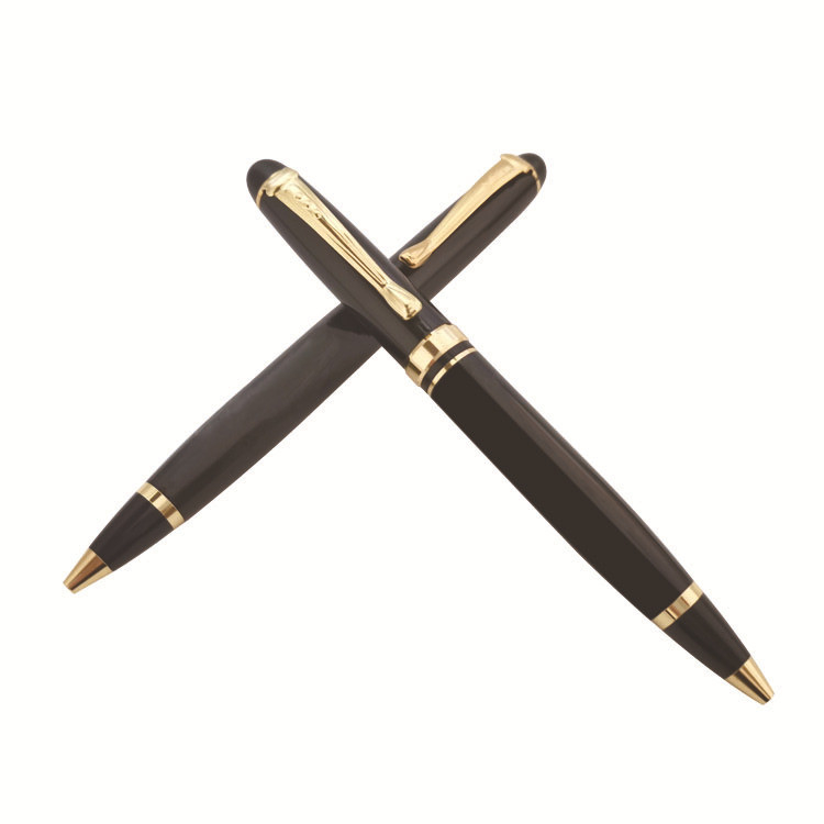 Geschäftsgeschenk Metall-Fontänke-Stift mit benutzerdefiniertem Logo und 1-Farb-Grafikdruck