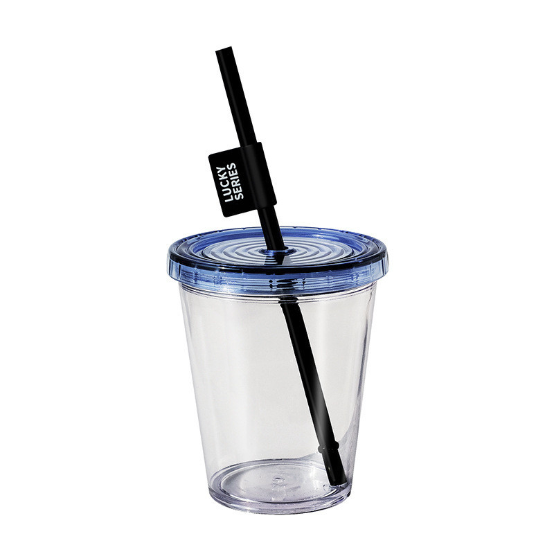 UV-Druck Sommerkaltbrühe Strohkaffeetasse mit Deckel praktisch und stilvoll
