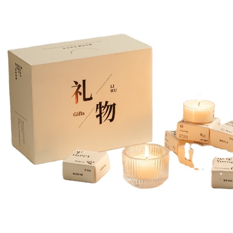 Reisebüro gezielte weiße Aromatherapie Kerze Geschenkbox Mini-Kerzen für Innenräume