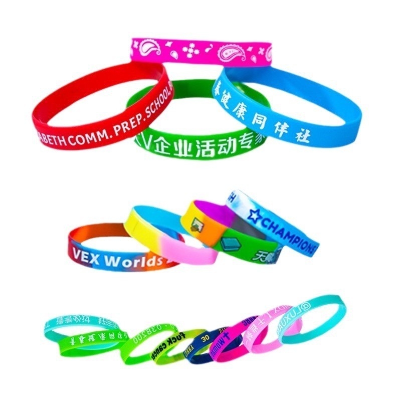 LED-Licht-Neuheit Geschenke Silikon-Armband mit leuchtendem Schriftzug und kundenspezifischer Farbe
