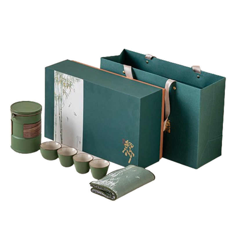 Präsentation Geschenksatz Kundenlogo Teeset Teekanne Meisterbecher Teetasse*3 Teetücher*1