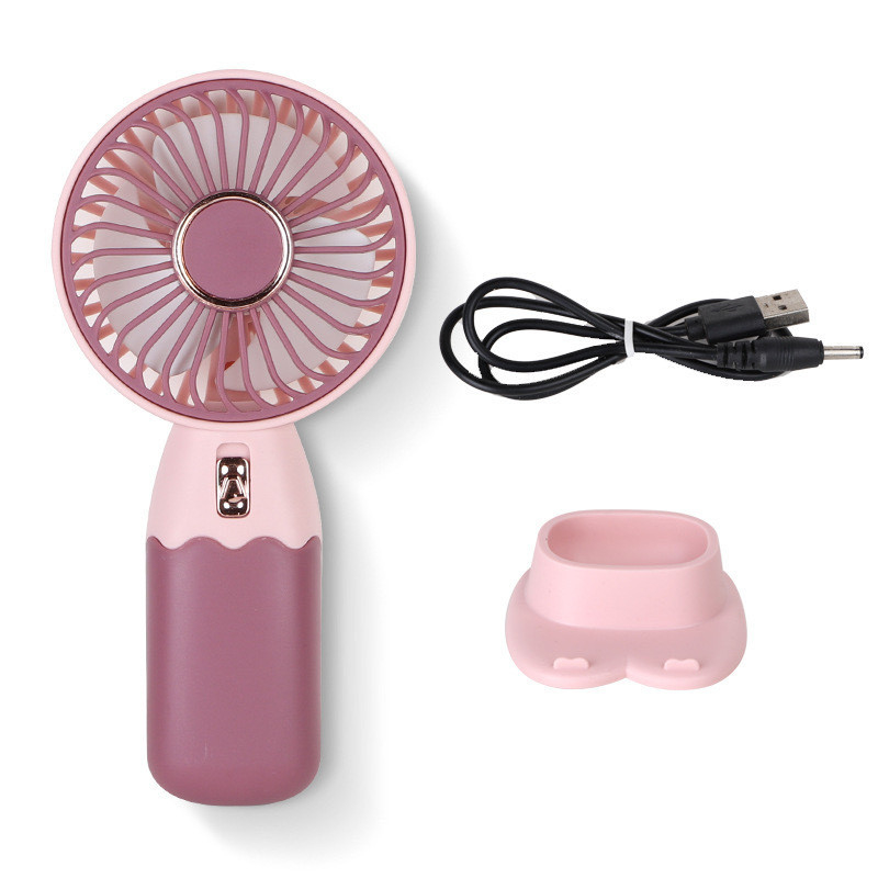 Creative Cartoon Mini Handheld Kühlung Kleiner Ventilator Portabler USB-Ladestand Kleiner Ventilator 2024 Ramadan Produkt