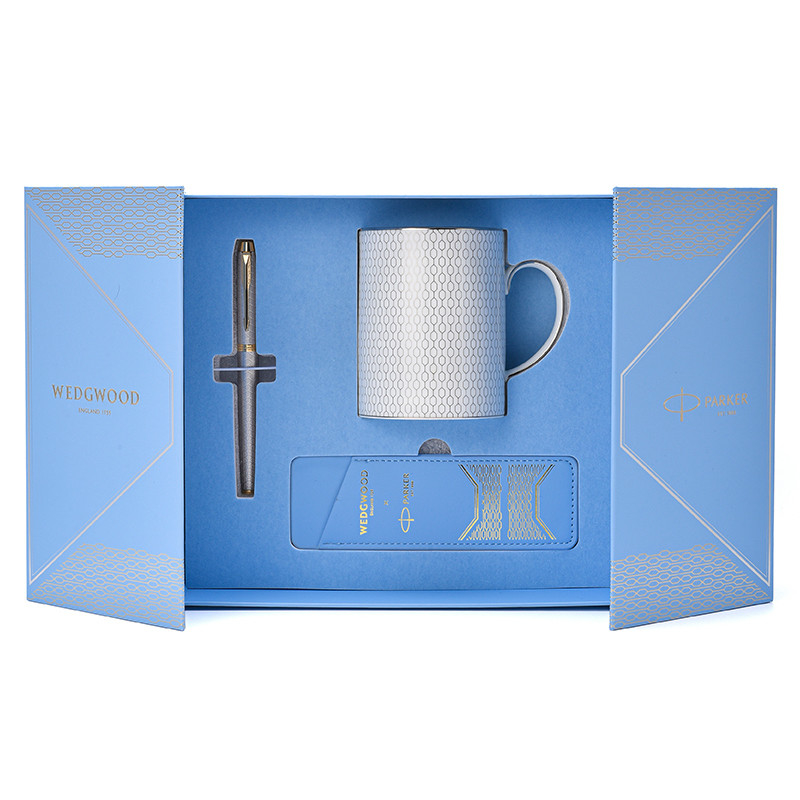 IM Twilight City Pearl Pen Wedgwood Platin-Geometrie-Taschen-Glied für Veranstaltungsgeschenke
