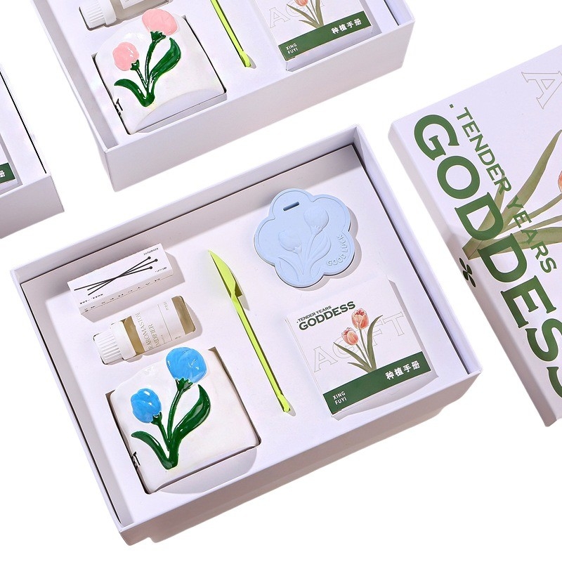 Feiern Sie den Frauentag mit dem perfekten Geschenk Kreative Blumen Aromatherapie Kerze Geschenk-Box