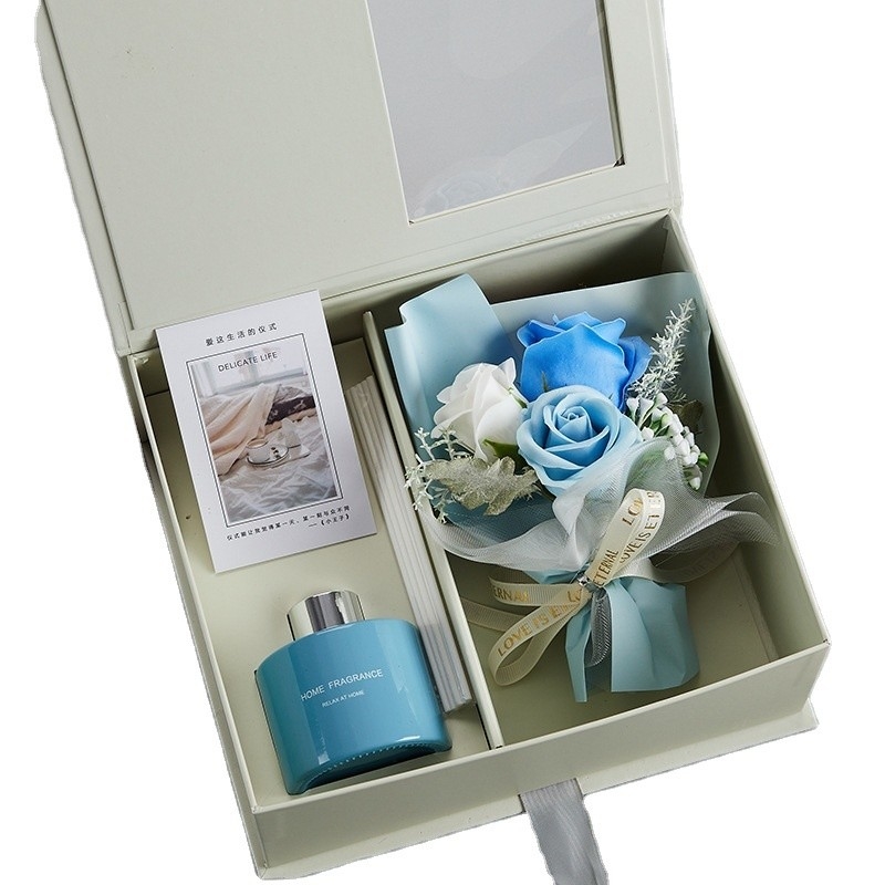 8. März Fest Handgegenstandsgeschenk Aromatherapie Bouquet Geschenk-Box mit Farbdruck