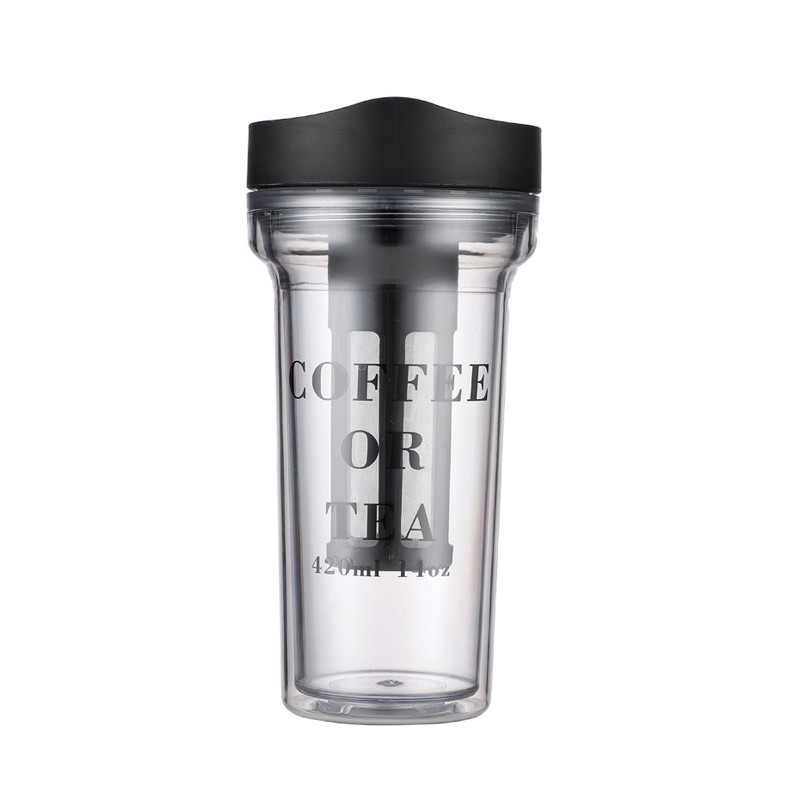 Tragbare Kalte Extraktions Tasse 420ml mit Filterbildschirm Kalte Blase Tasse Praktische Handgeschenk