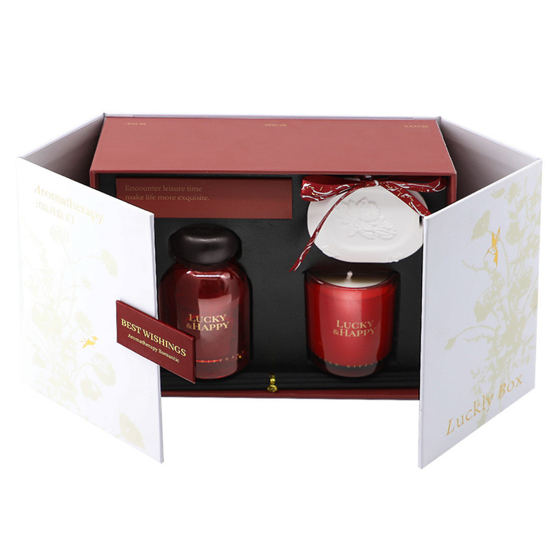 Silk Screen Druck Innenraum Aromatherapie Hanger für das Jahr Aromatherapie Kerze Geschenk Set
