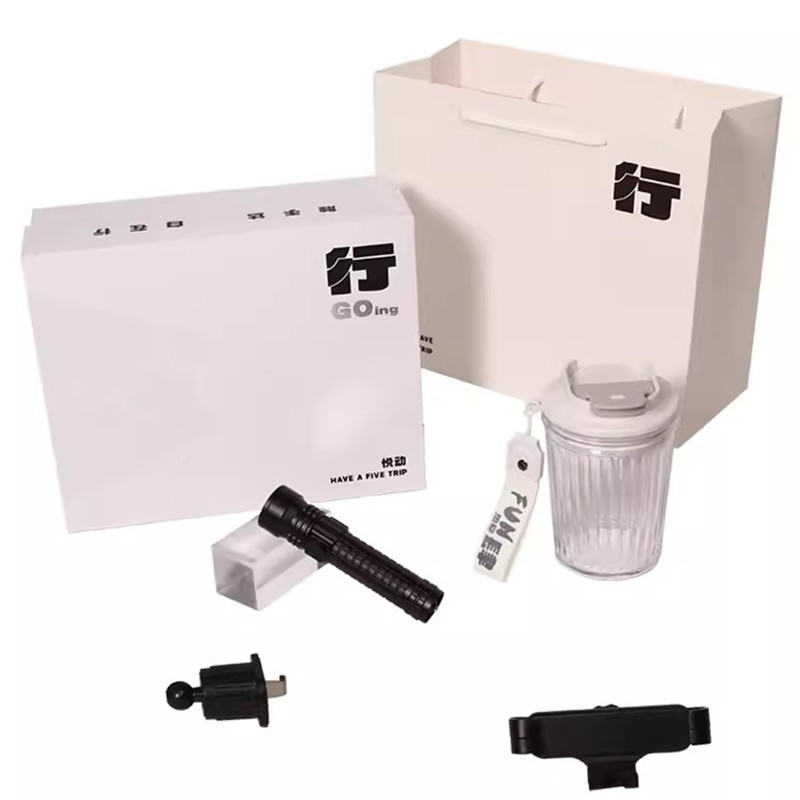 Geschenke Starkes Licht Taschenlampe Sport Kaffeetasse und Autophone-Halter ideal für Büro
