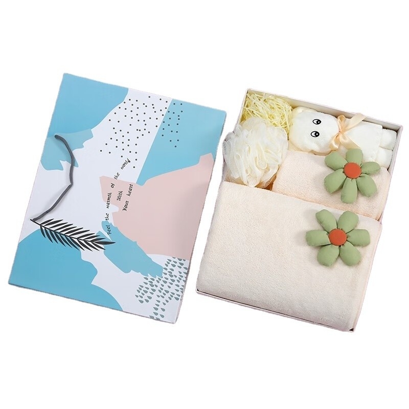 Anpassbares Logo Kleines frisches Handtuch Geschenk-Set für das 8. März Göttin Festival