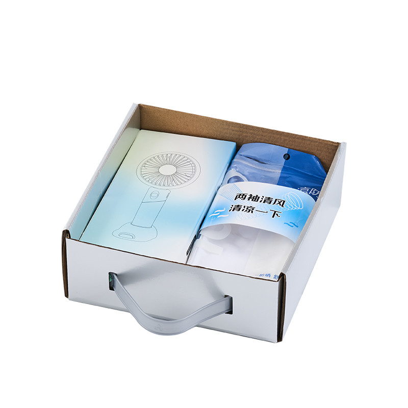 Seidenbildschirm gedruckt tragbare Lüfter kühl Ärmel perfekte Präsentation Geschenk Set für den Sommer