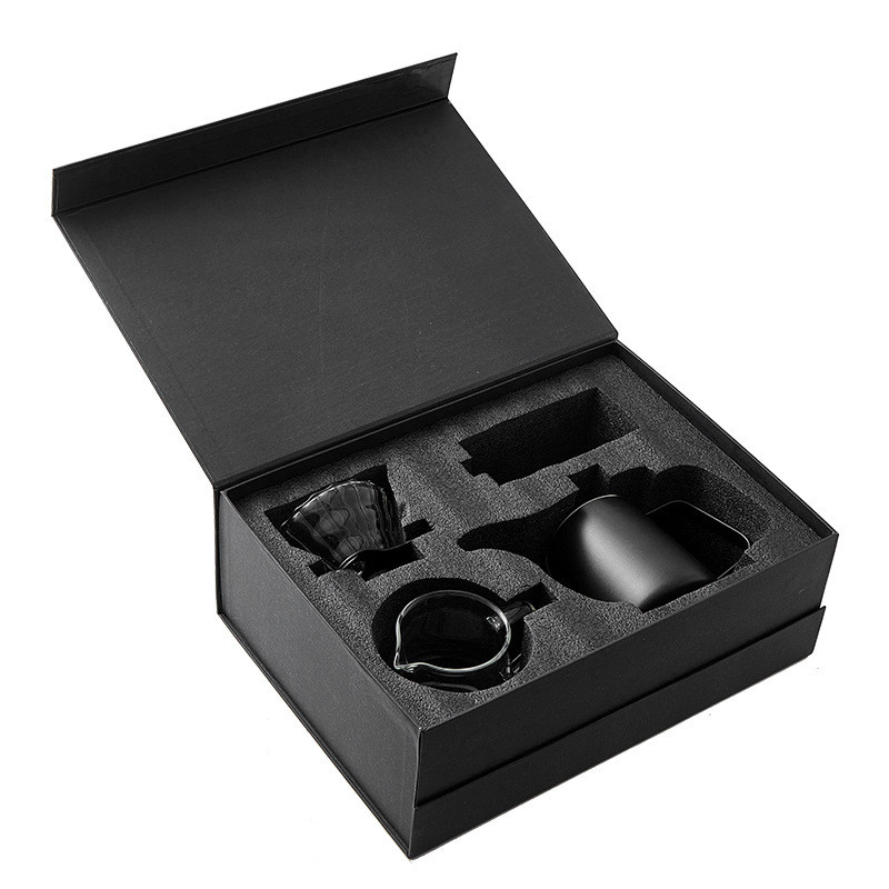 Handgefertigte Kaffee-Geschenk-Box Set Langem Mund Wasserflasche Filter-Tasse Teilen Topf Handschütteln Bohnenmacher Filter Papier Geschenke