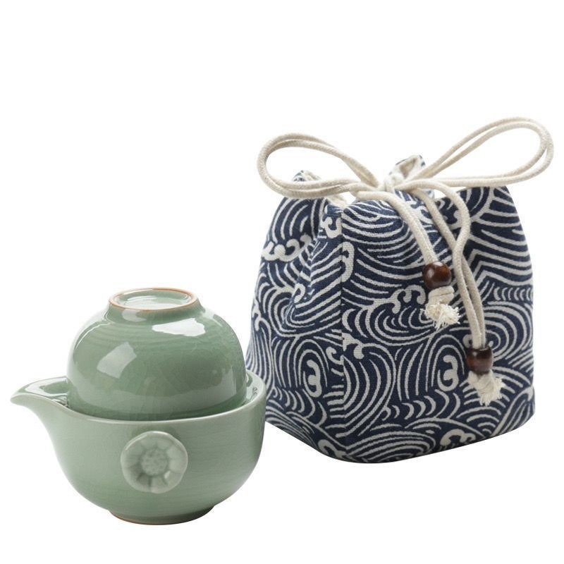 Portable Keramik Ge Kiln Quick Gast Tasse Ein Topf Zwei Tassen Reise Tee Set Aktivität Geschenk