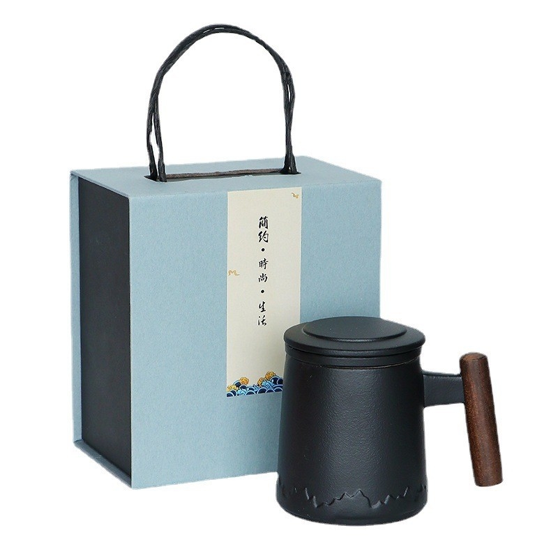 Tee Tassen Brauen Keramik Deckel Geschenkbox als Gedenkgeschenk für den Tag des Aprilfolles