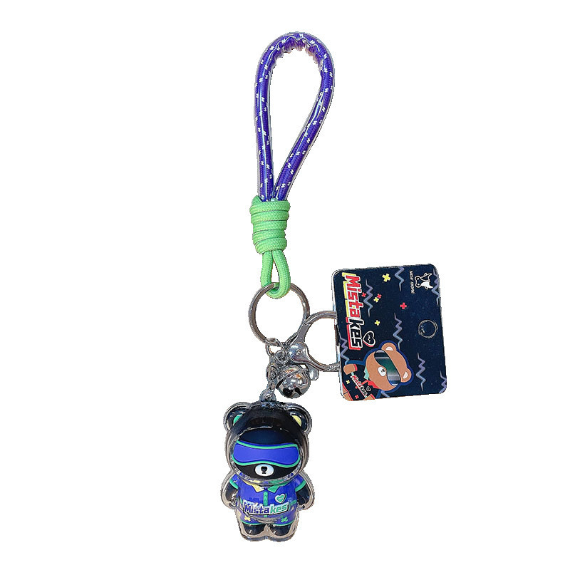 2 Farbgrafik Druck Cool Bear Keychain Acryl Puppen Keychain für Büroprodukte