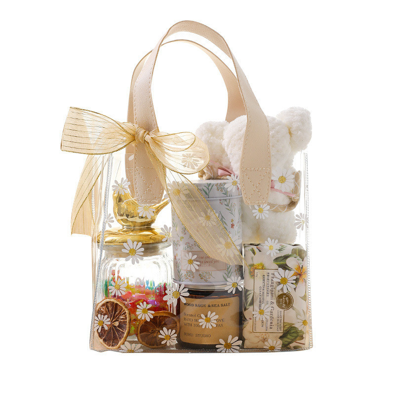 Hotel- und Resortgeschenke Kleine Daisy Handgesteckte PVC-Bogenband Geschenkbox zum Gottessentag