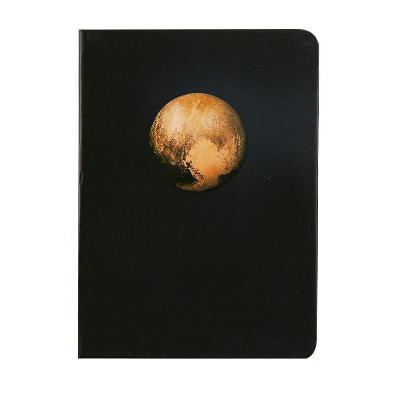 Logo des Kunden Minimalist Hardcover Schwarz Innenseite Notizbuch Holzplanet Graffiti Schwarz Kartenbuch für Mitarbeiter Geschenk