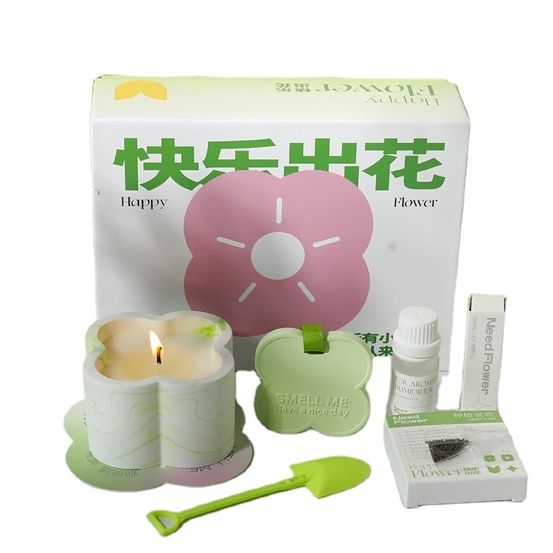 Happy Flower Art Aromatherapie Geschenkkasten mit Seidenbildschirm Druck Lehrertag Geschenk