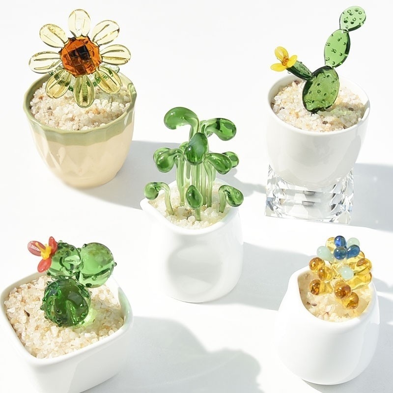 Promotion Dekorieren Geschenke Glasverzierungen für sukkulente Kakteen und Topfpflanzen