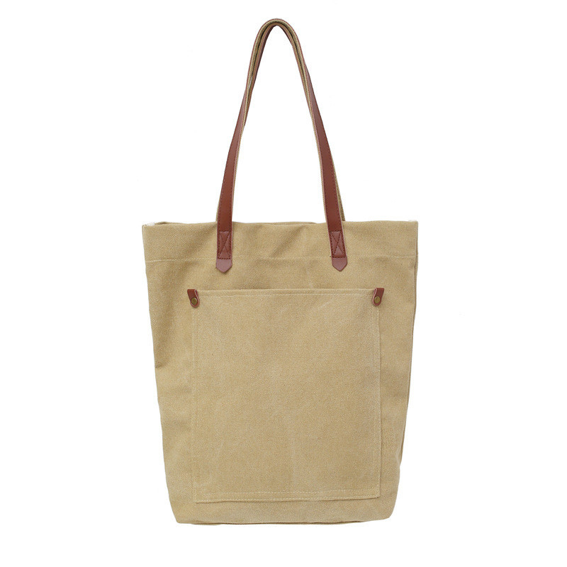 Logo des Kunden Retro Art Leinwand Schultertasche Minimalist Design für Firmenveranstaltung Geschenk